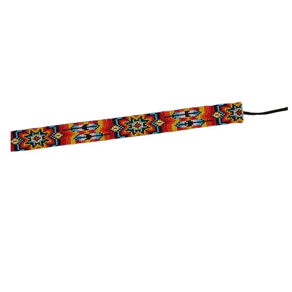 Western Seed Beaded Hat Band Fit Cowboy Cowgirl Hatband Hat Band Colorful - Picture 1 of 1